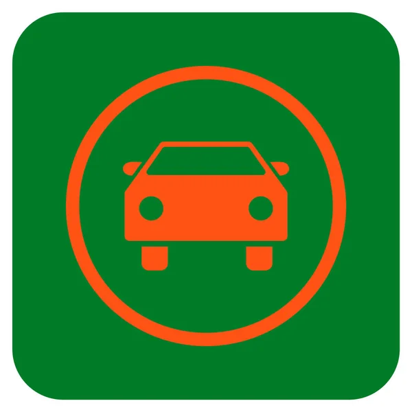 Car Flat Squared Vector Icon — Stock Vector
