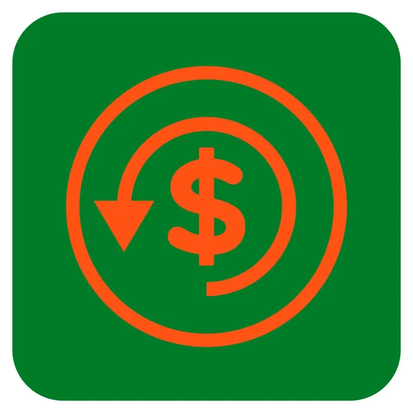 Chargeback platte winkelhaak Vector Icon — Stockvector