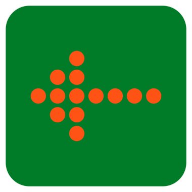 Noktalı Ok düz yaptı vektör simgesi kare