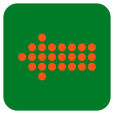 Noktalı Ok düz yaptı vektör simgesi kare