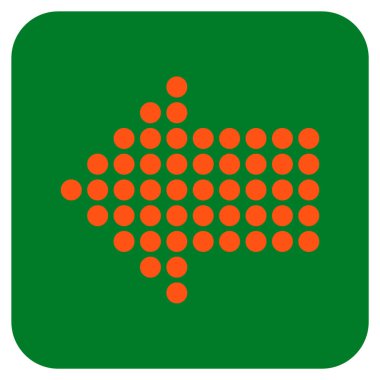 Noktalı Ok düz yaptı vektör simgesi kare