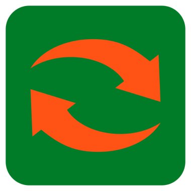 Exchange oklar düz kare vektör simgesi