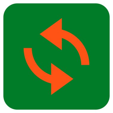 Exchange oklar düz kare vektör simgesi