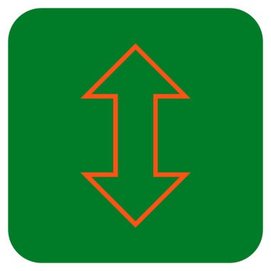 Exchange dikey düz kare vektör simgesi