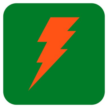 Düz kare vektör simge yürütmek