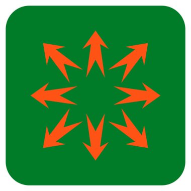 Oklar düz kare vektör simgesini genişletin