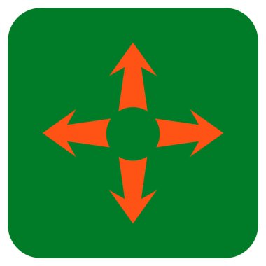 Oklar düz kare vektör simgesini genişletin