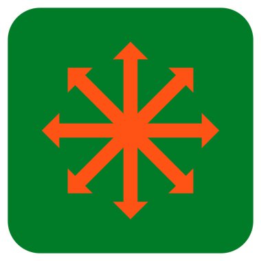 Oklar düz kare vektör simgesini genişletin