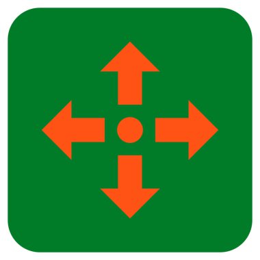 Oklar düz kare vektör simgesini genişletin