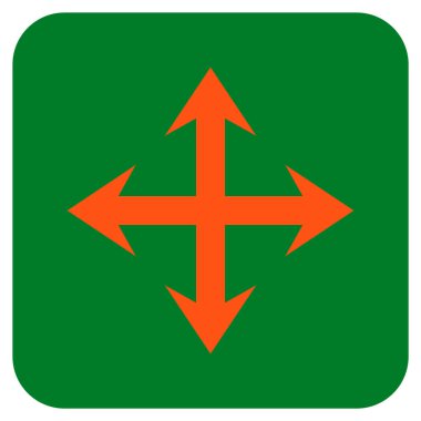 Oklar düz kare vektör simgesini genişletin