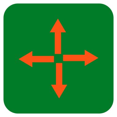 Oklar düz kare vektör simgesini genişletin