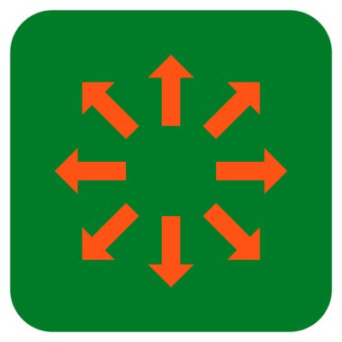 Oklar düz kare vektör simge patlayabilir