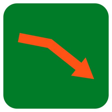 Trend düz kare vektör simge başarısız