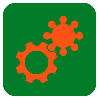 Vites düz kare vektör simgesi