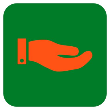 El düz kare vektör simgesi