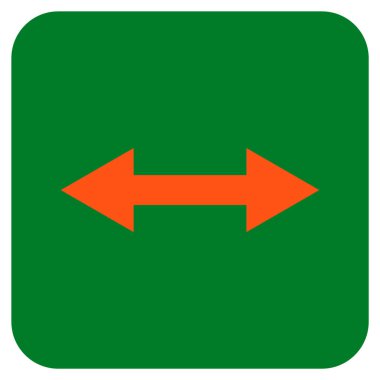 Vektör simge yatay Flip düz kare