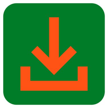 Gelen kutusu düz kare vektör simgesi