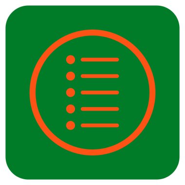 Öğeleri düz kare vektör simgesi