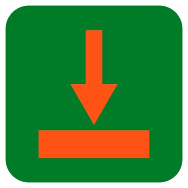 Alt düz kare vektör simgesi hareket