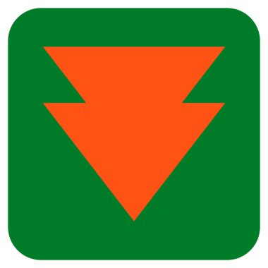 Düz kare vektör simgesi taşı