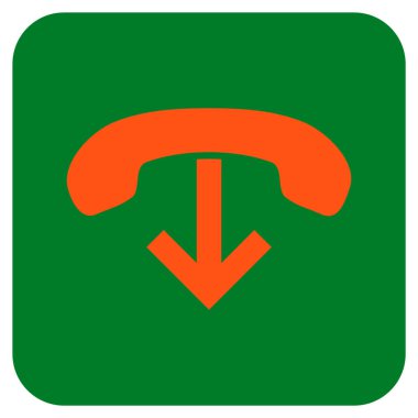 Vektör simge telefon asmak düz kare