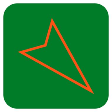 İşaretçi düz aşağı vektör simgesi kare