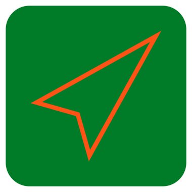 İşaretçi düz yukarı vektör simgesi kare