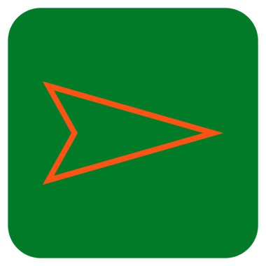 İşaretçi tam düz vektör simgesi kare