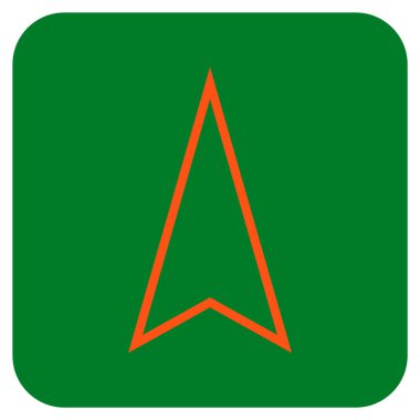 İşaretçi düz yukarı vektör simgesi kare