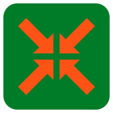 Basınç oklar düz kare vektör simgesi