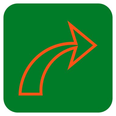 Düz kare vektör simge Yinele