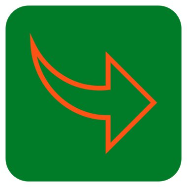 Düz kare vektör simge Yinele