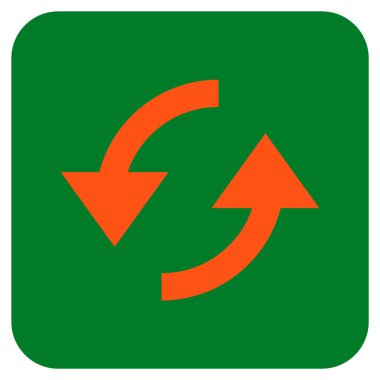 Düz kare vektör simge Yenile