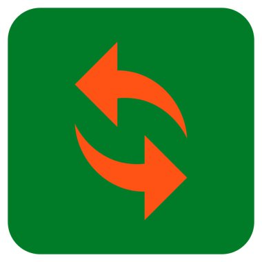 Düz kare vektör simge Yenile