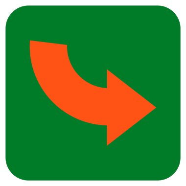 Saatin tersi yönde düz kare vektör simge döndürmek