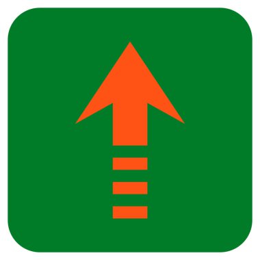 Düz kare vektör simge gönder