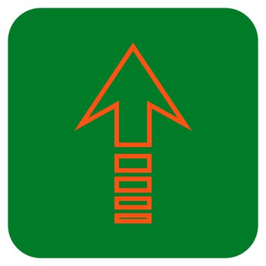 Düz kare vektör simge gönder