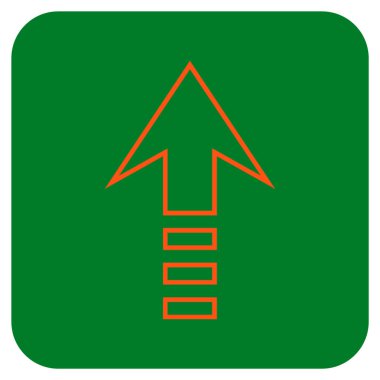 Düz kare vektör simge gönder