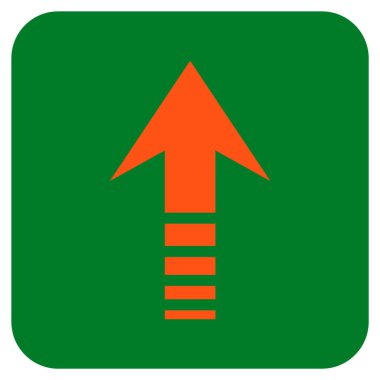 Düz kare vektör simge gönder