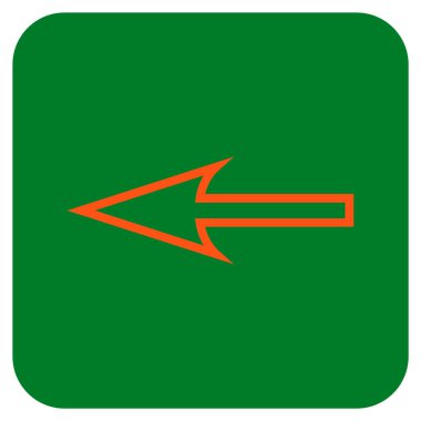 Keskin ok düz yaptı vektör simgesi kare