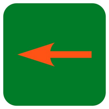 Keskin ok düz yaptı vektör simgesi kare