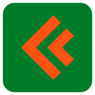 Sol düz kare vektör simge vardiya