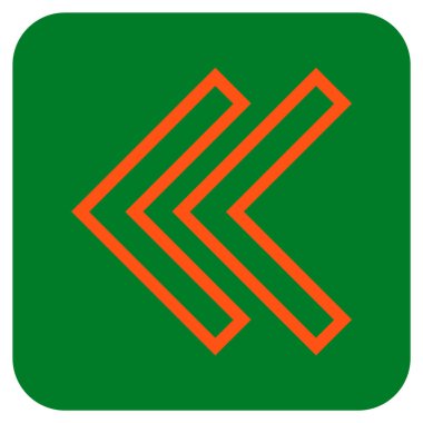 Sol düz kare vektör simge vardiya