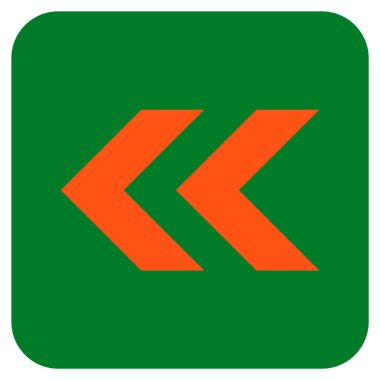 Sol düz kare vektör simge vardiya