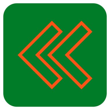 Sol düz kare vektör simge vardiya