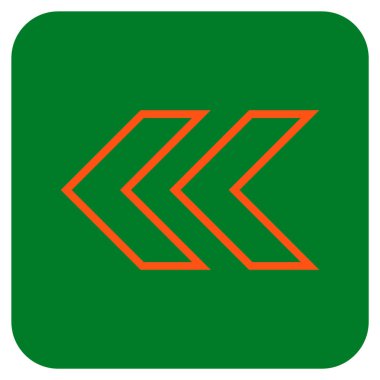 Sol düz kare vektör simge vardiya