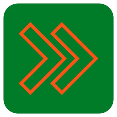 ÜST KRKT değil düz vektör simgesi kare