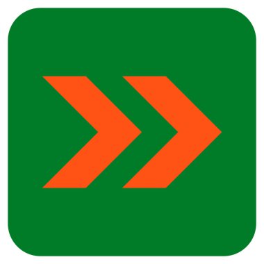 ÜST KRKT değil düz vektör simgesi kare