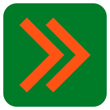 ÜST KRKT değil düz vektör simgesi kare