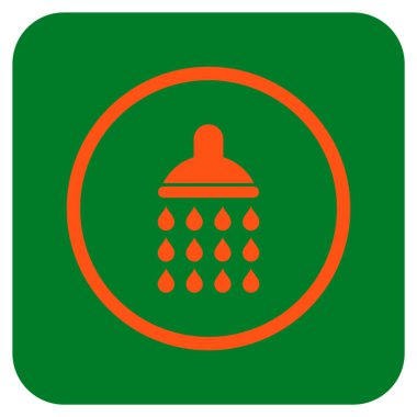 Duş düz kare vektör simgesi